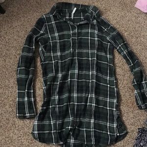 Green Flannel Dress
